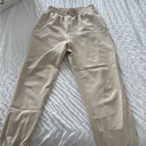 Cream classic joggers